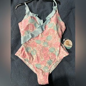 Caden Lane WOMEN'S RUFFLED ONE-PIECE SWIMSUIT | OCEAN PEARL